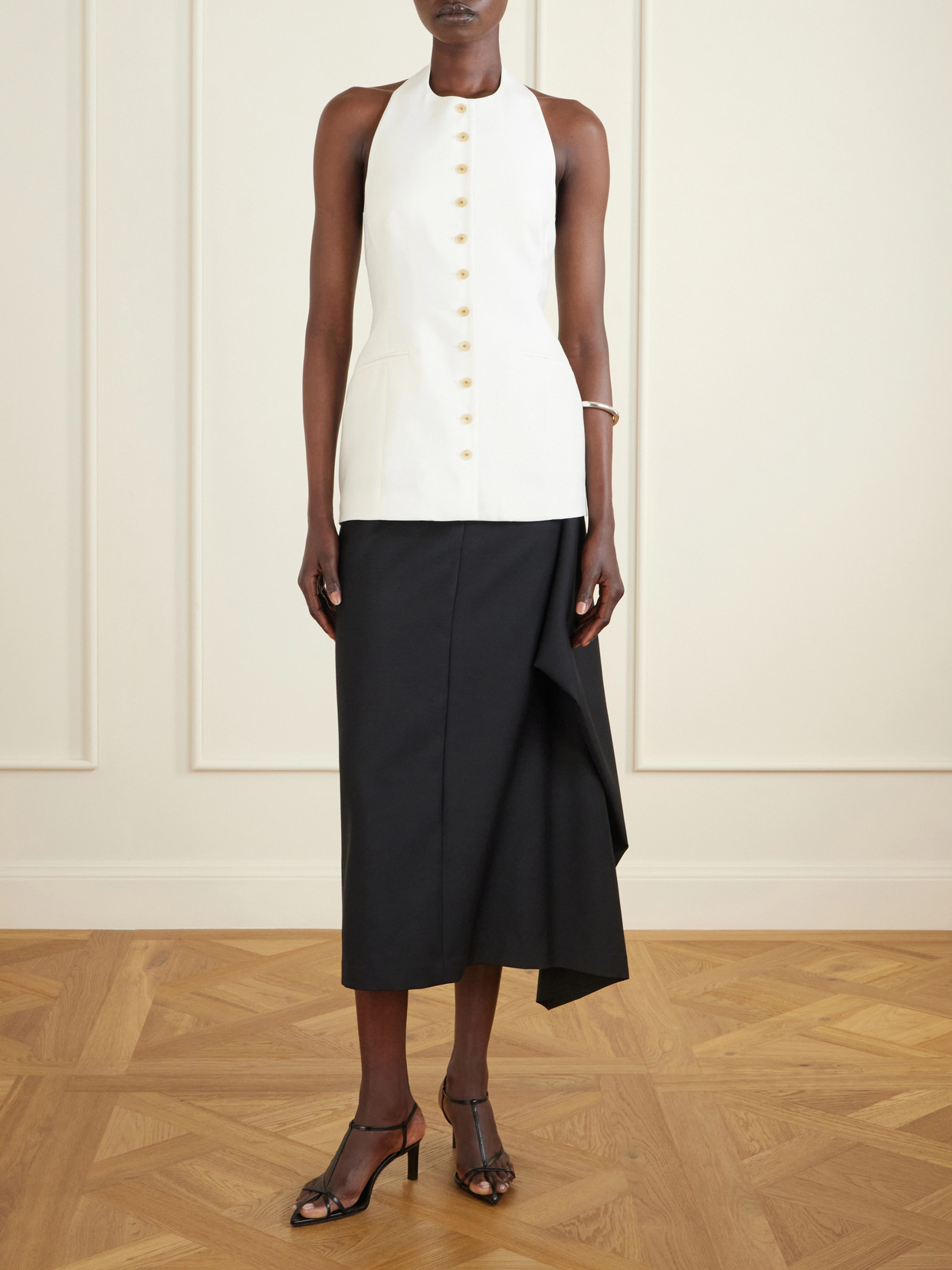 Augusta Wool And Silk-Blend Faille Midi