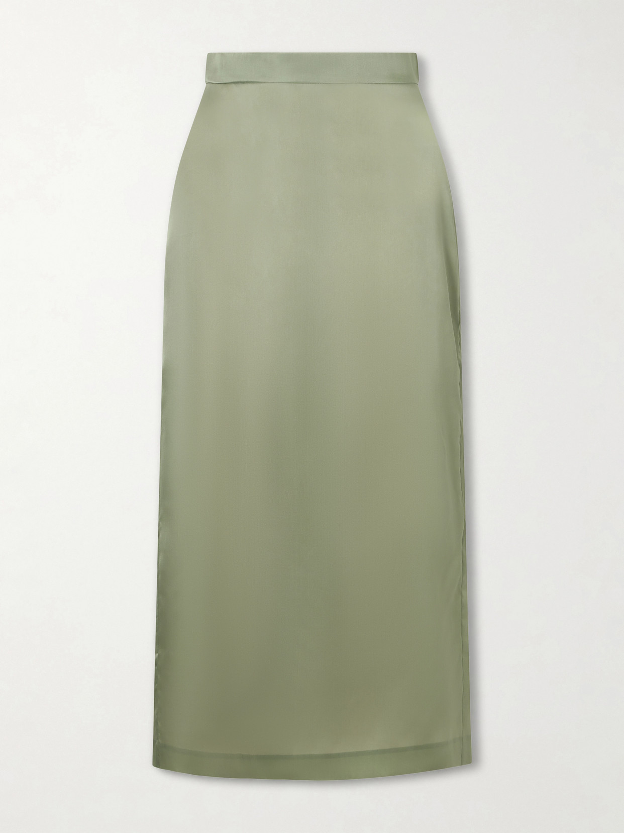 Heirlome Irene Silk-organza Midi Dress In Green