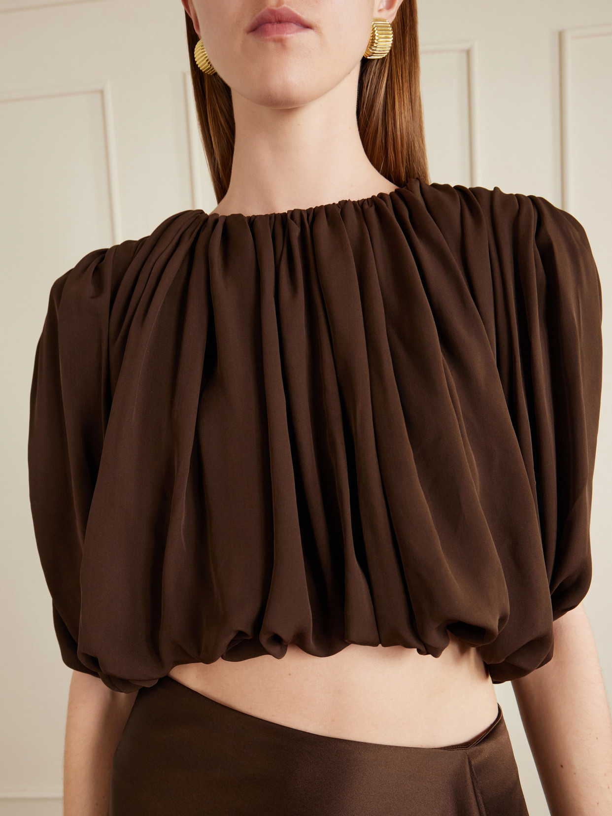 Renata Silk Cropped Top