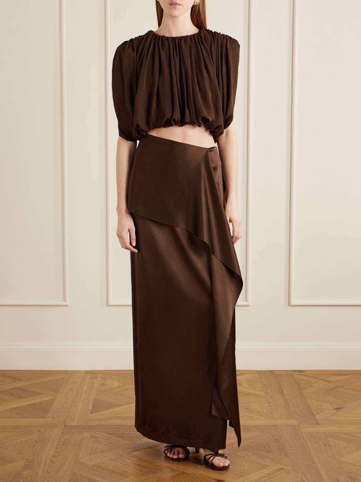 Renata Silk Cropped Top
