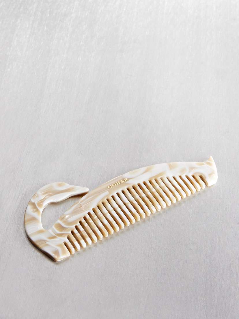 Gohar World Swan Marbled Acetate Hair Comb | Thumbnail 4 Gohar World Swan Marbled Acetate Hair Comb | Thumbnail 4