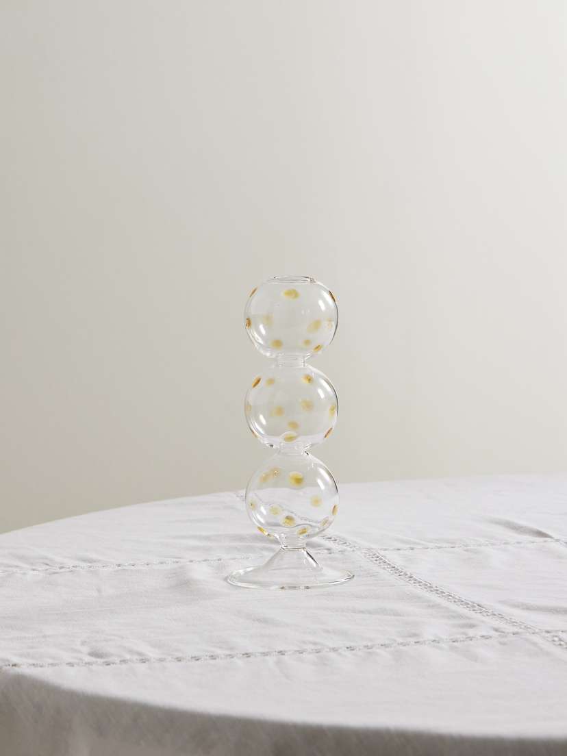 Gohar World Tall Glass Candleholder