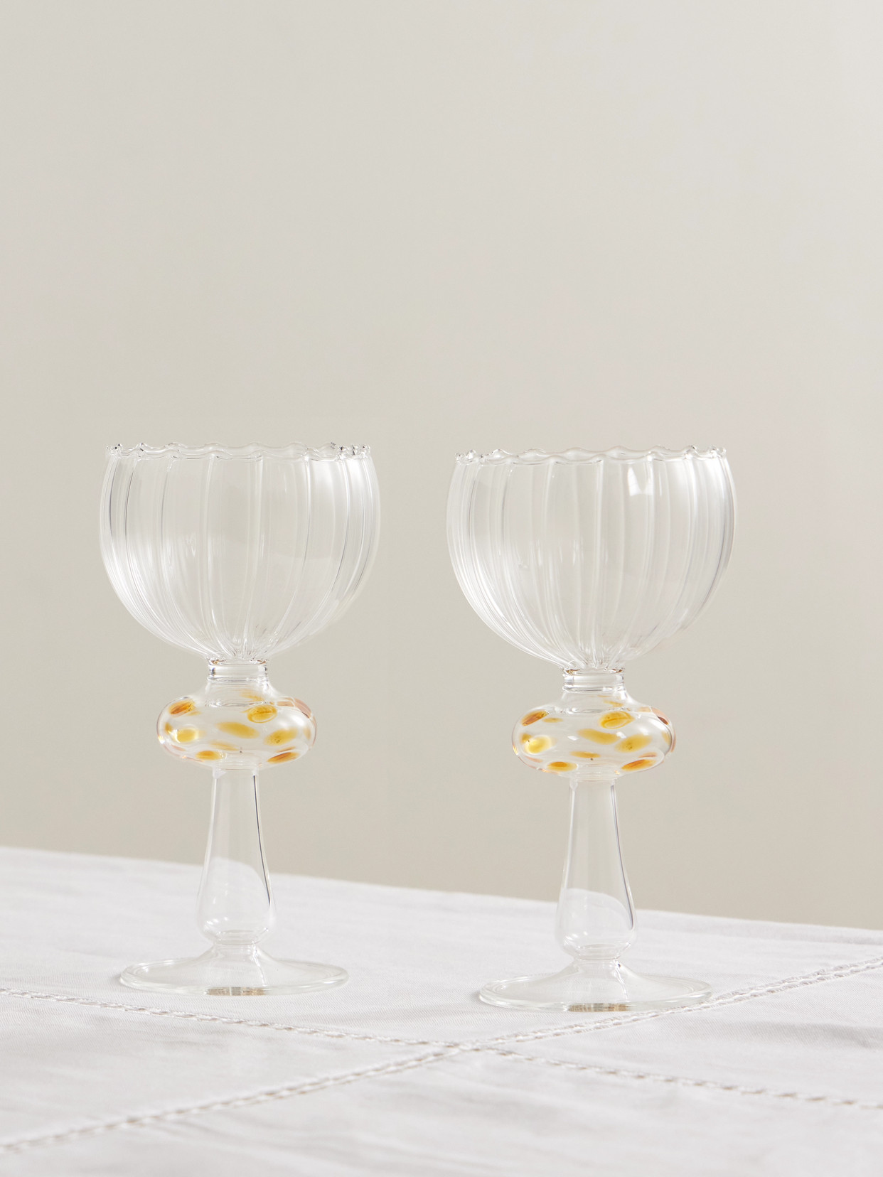 Gohar World Istanbul Set Of Two Wine Glasses In Multi