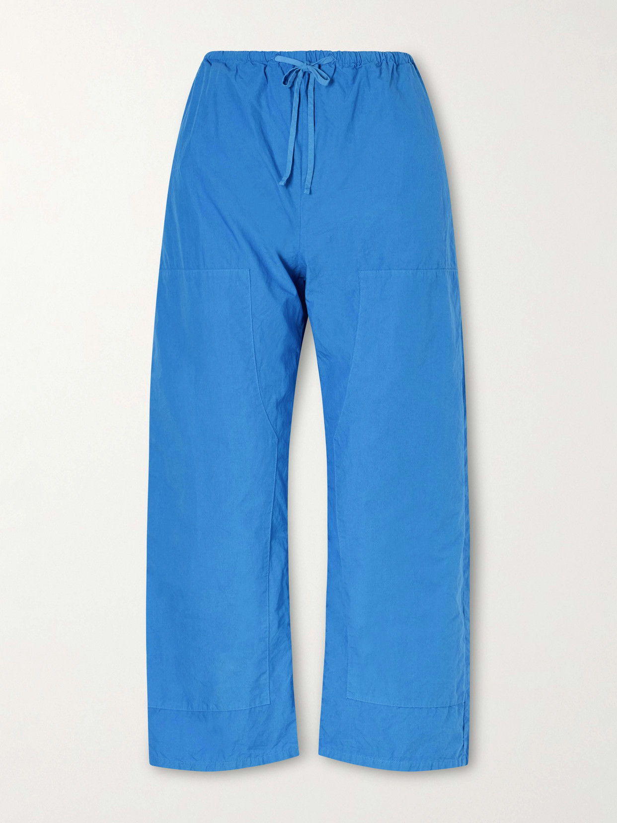 Leset Kyoto Cotton Wide-leg Pants In Blue