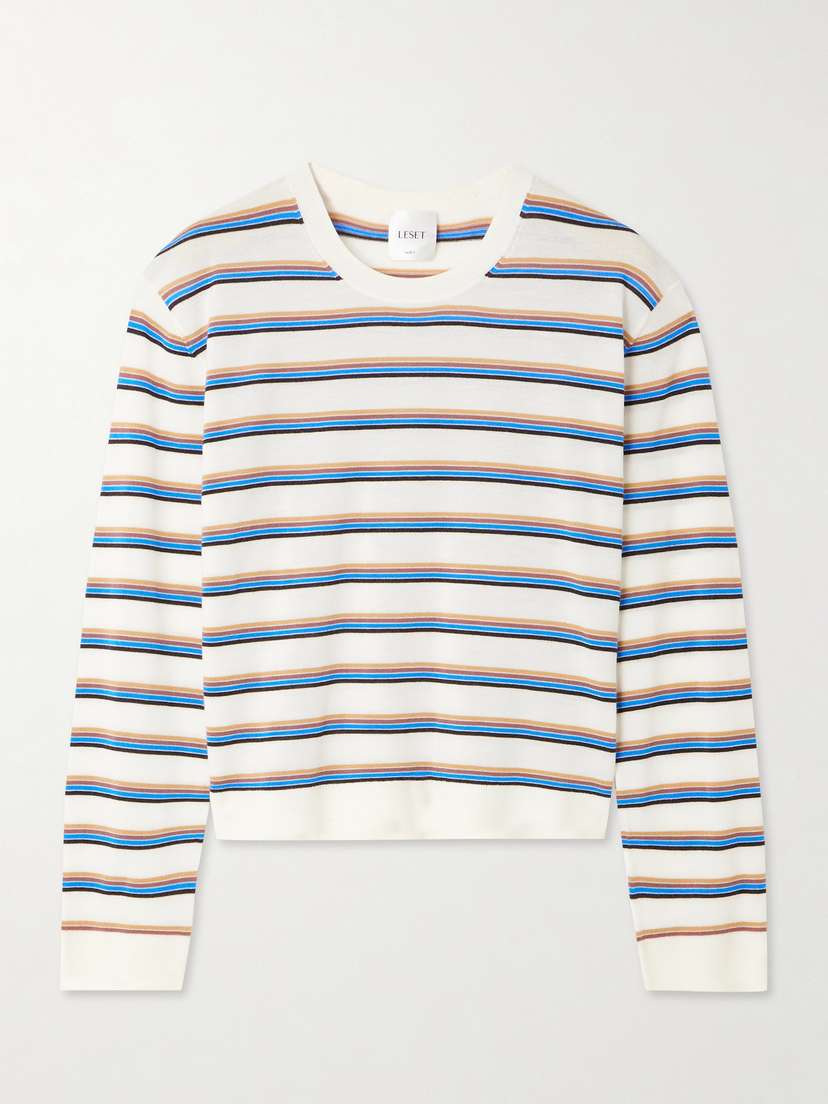 LESET James Striped Merino Wool Sweater