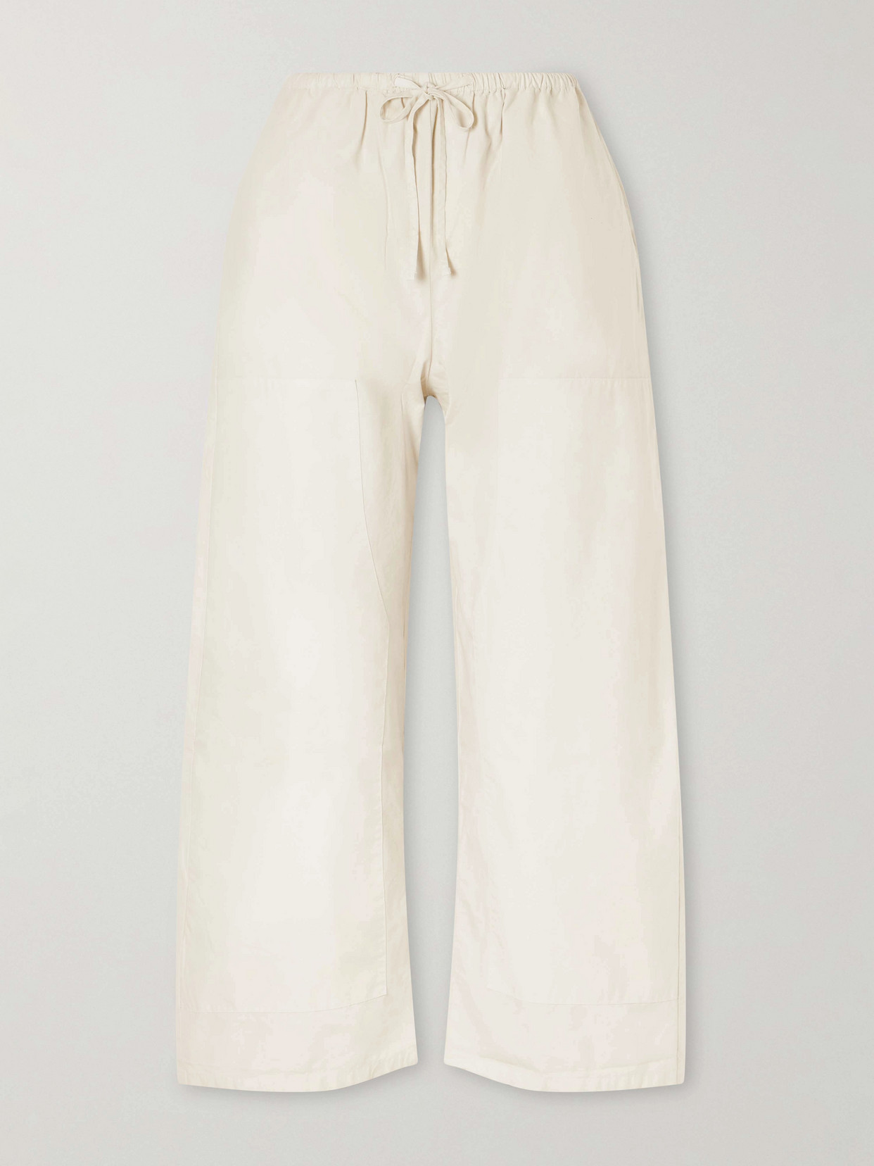 Leset Kyoto Cotton Wide-leg Pants In White