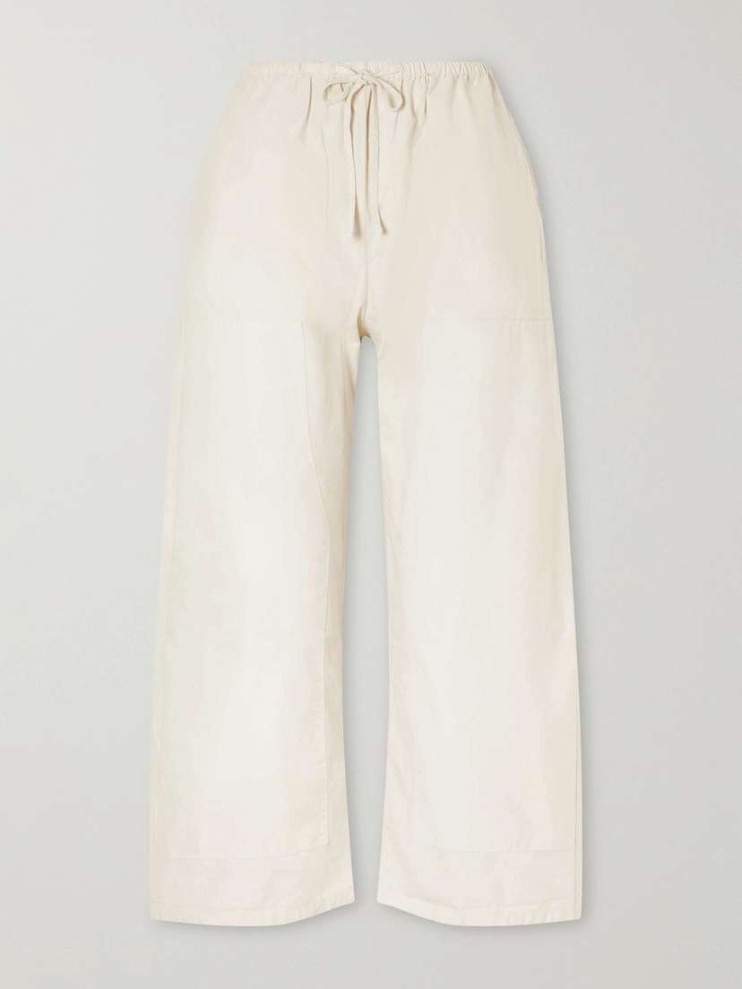 LESET Kyoto Cotton Wide-leg Pants