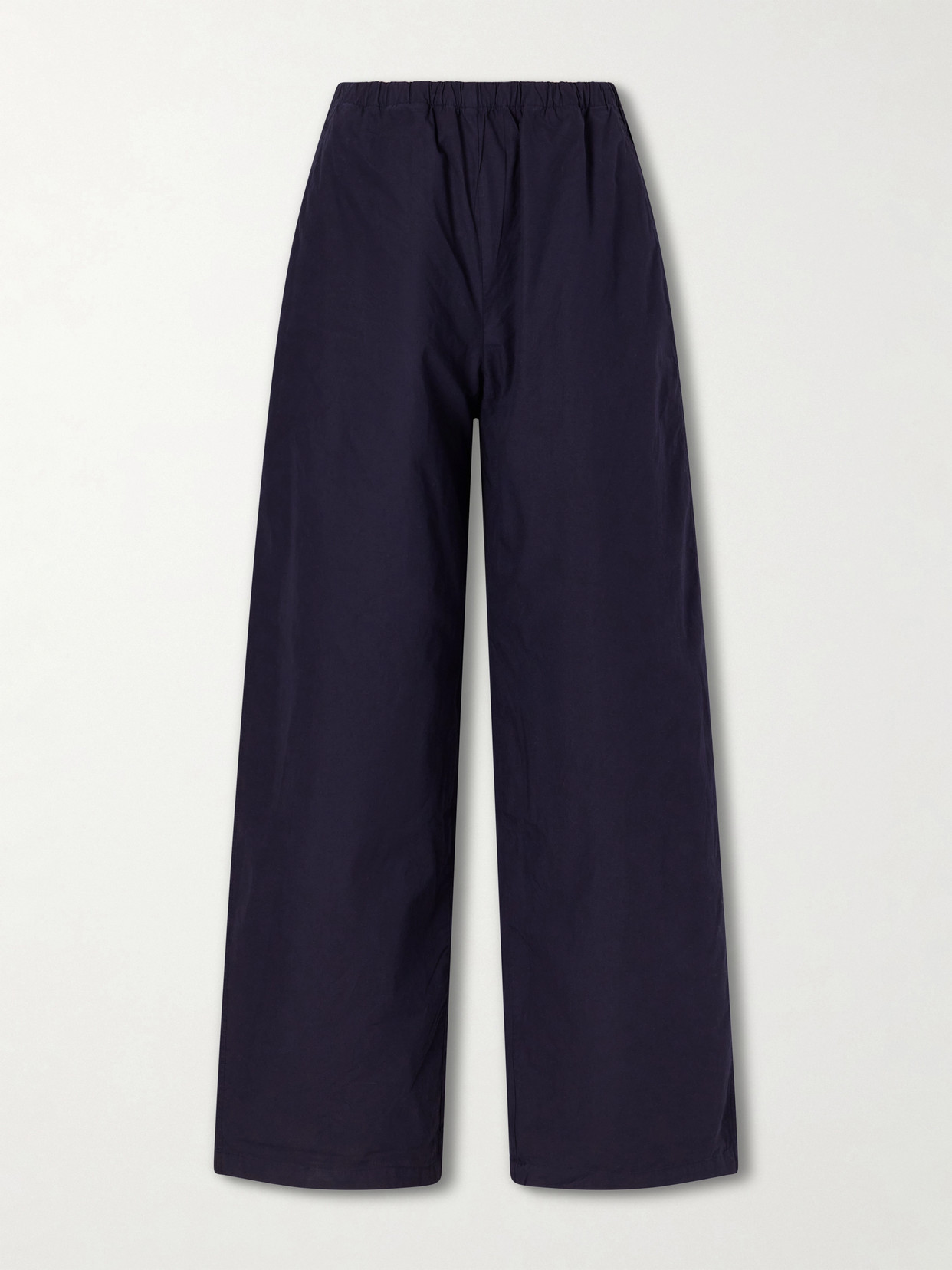 Leset Kyoto Cotton Straight-leg Pants In Black