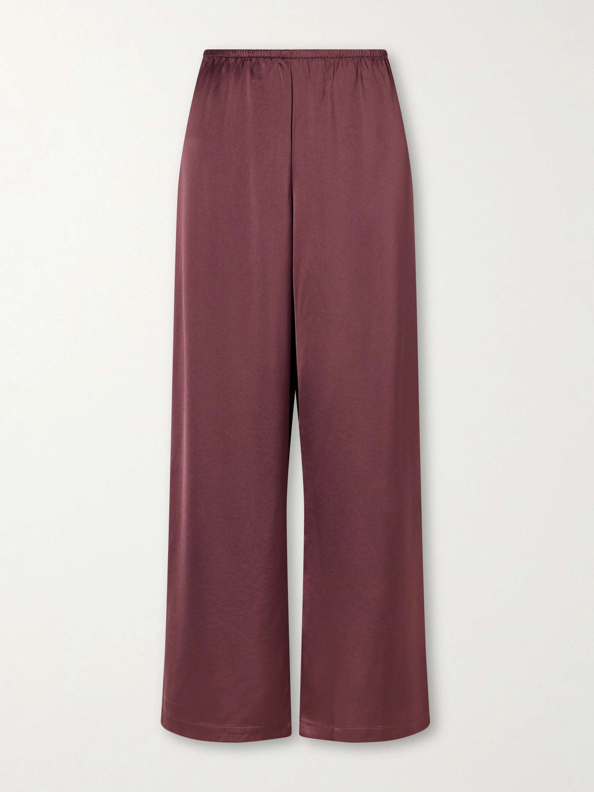 LESET Barb satin wide-leg pants