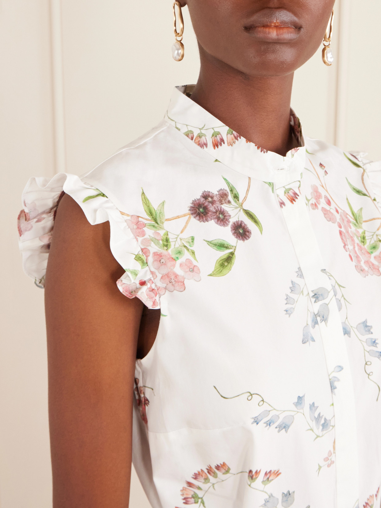 Floral-Print Cotton-Poplin Shirt