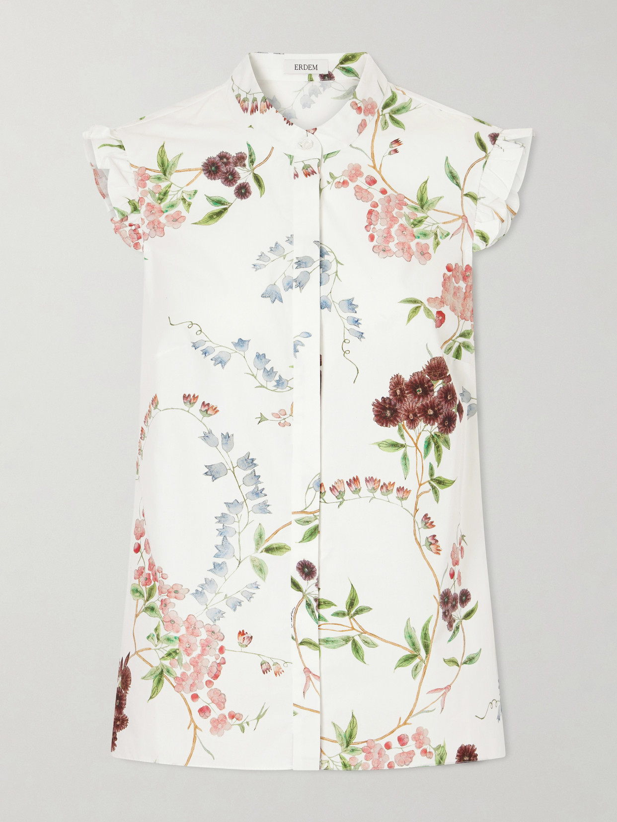 Floral-Print Cotton-Poplin Shirt