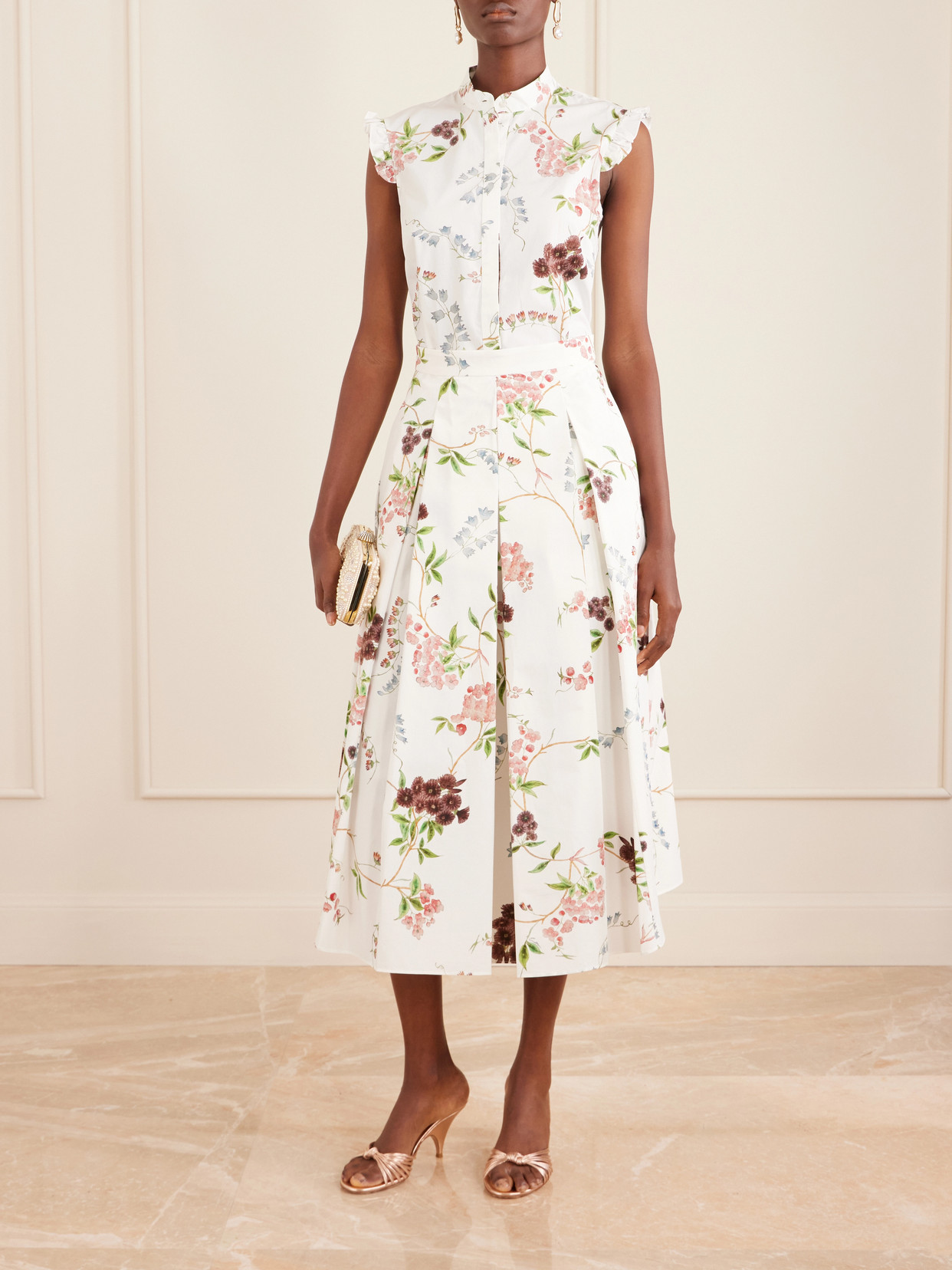 Floral-Print Cotton-Poplin Shirt