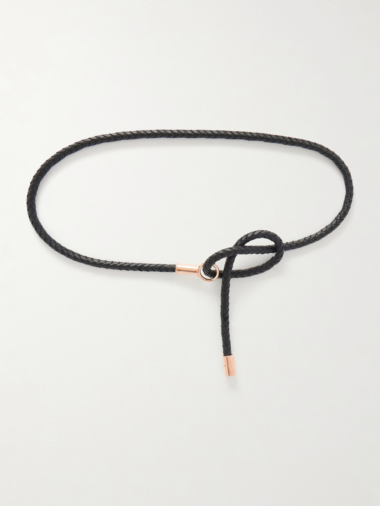 Gabriela Hearst Woven Leather Belt In Black