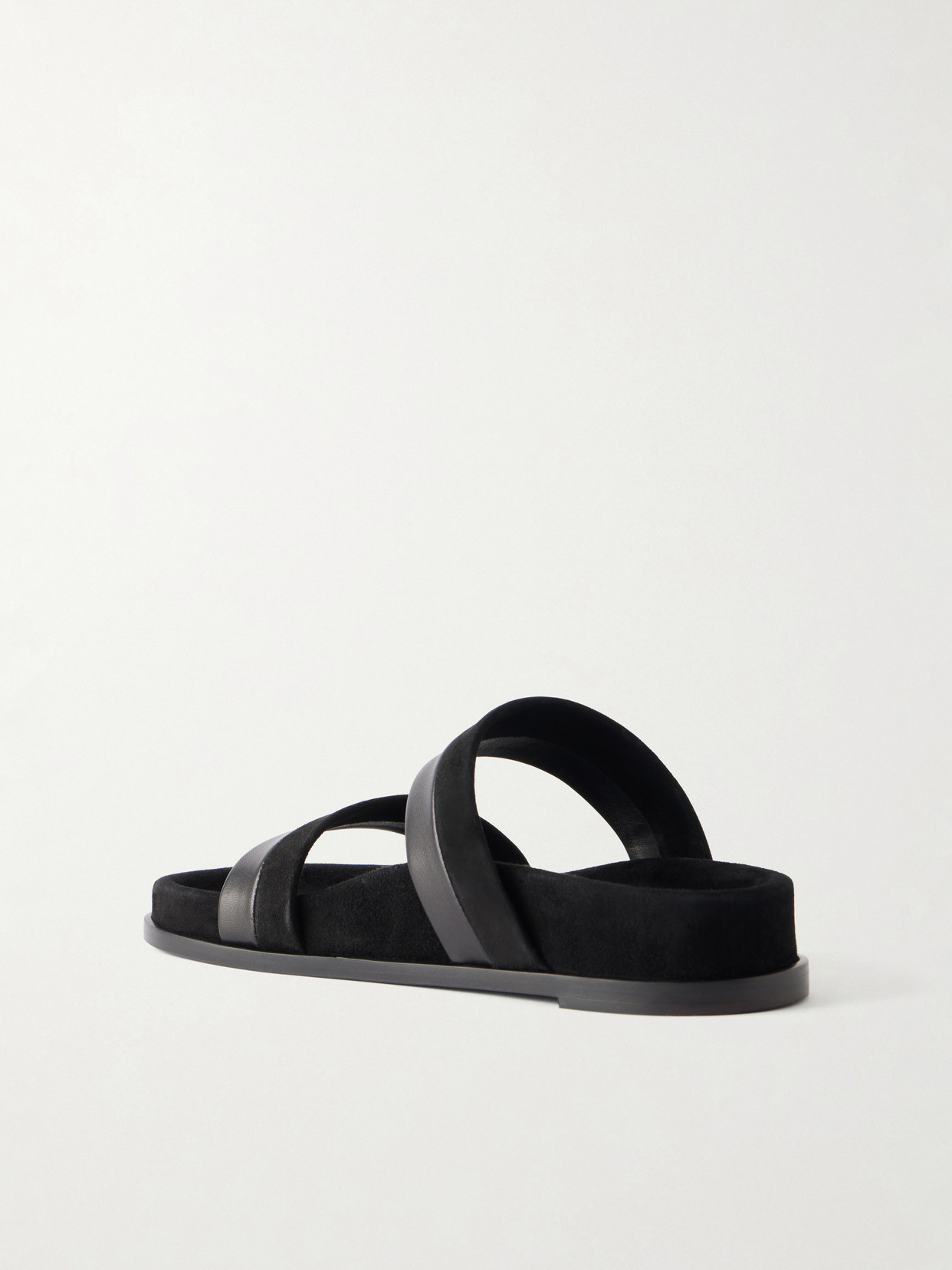 Low Striker Paneled Suede And Sandals