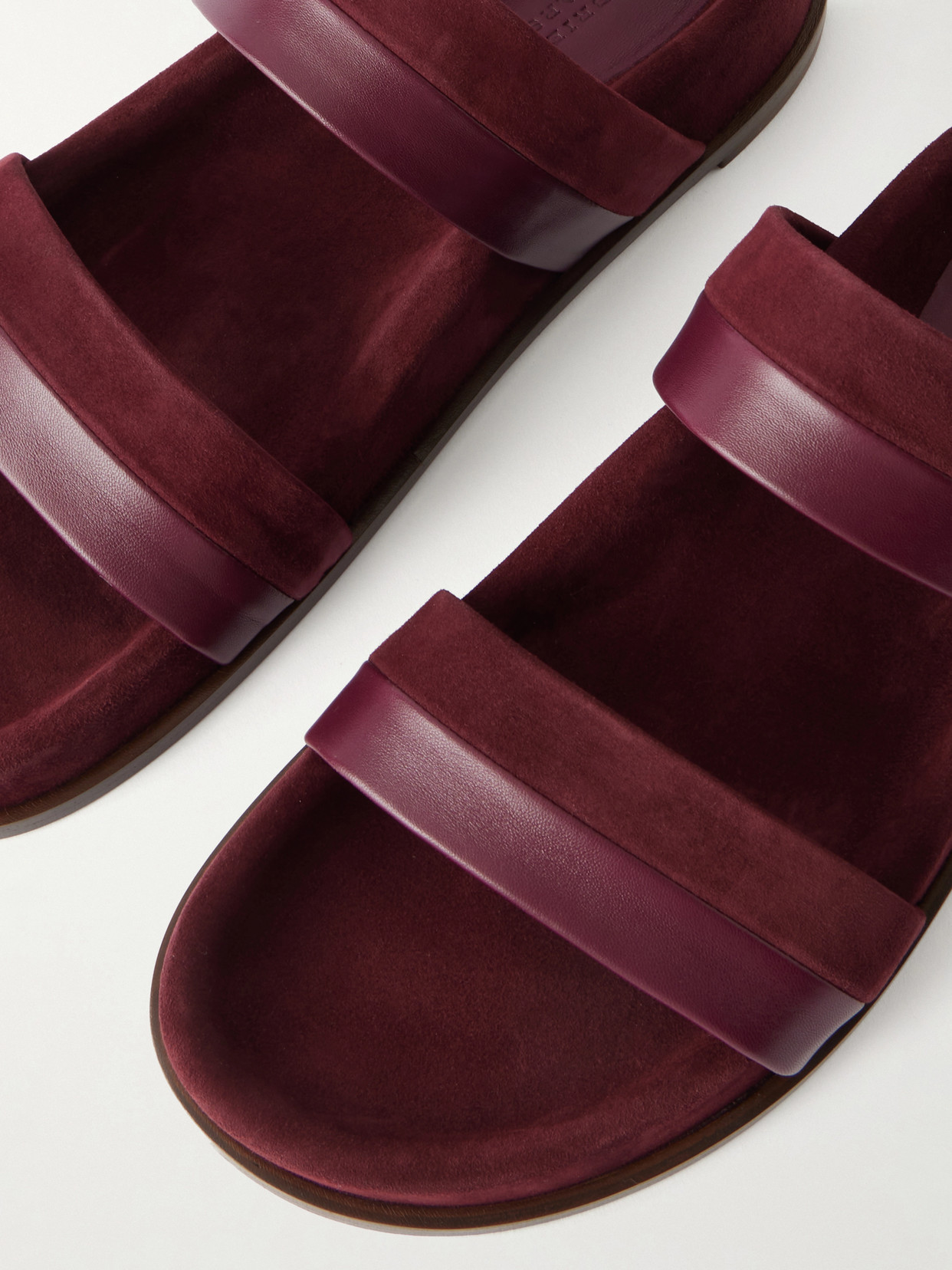 Low Striker Paneled Suede And Sandals