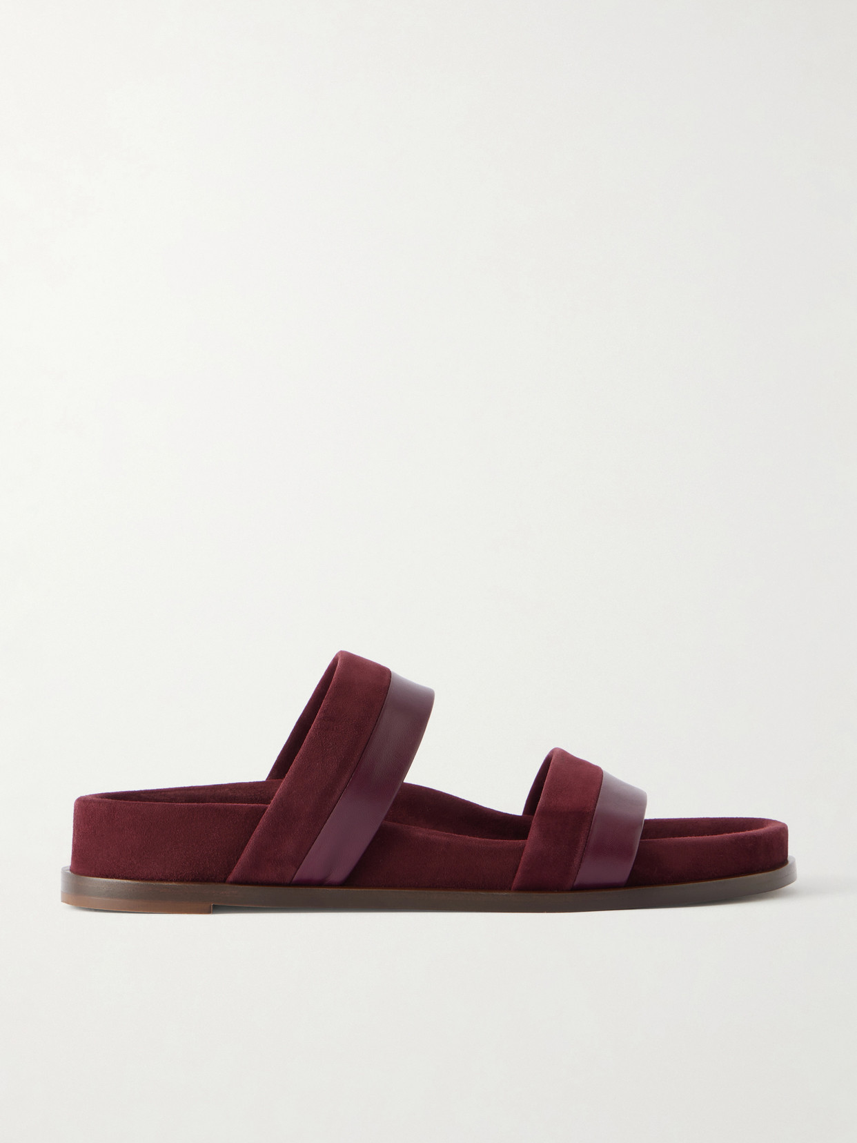 Low Striker Paneled Suede And Sandals