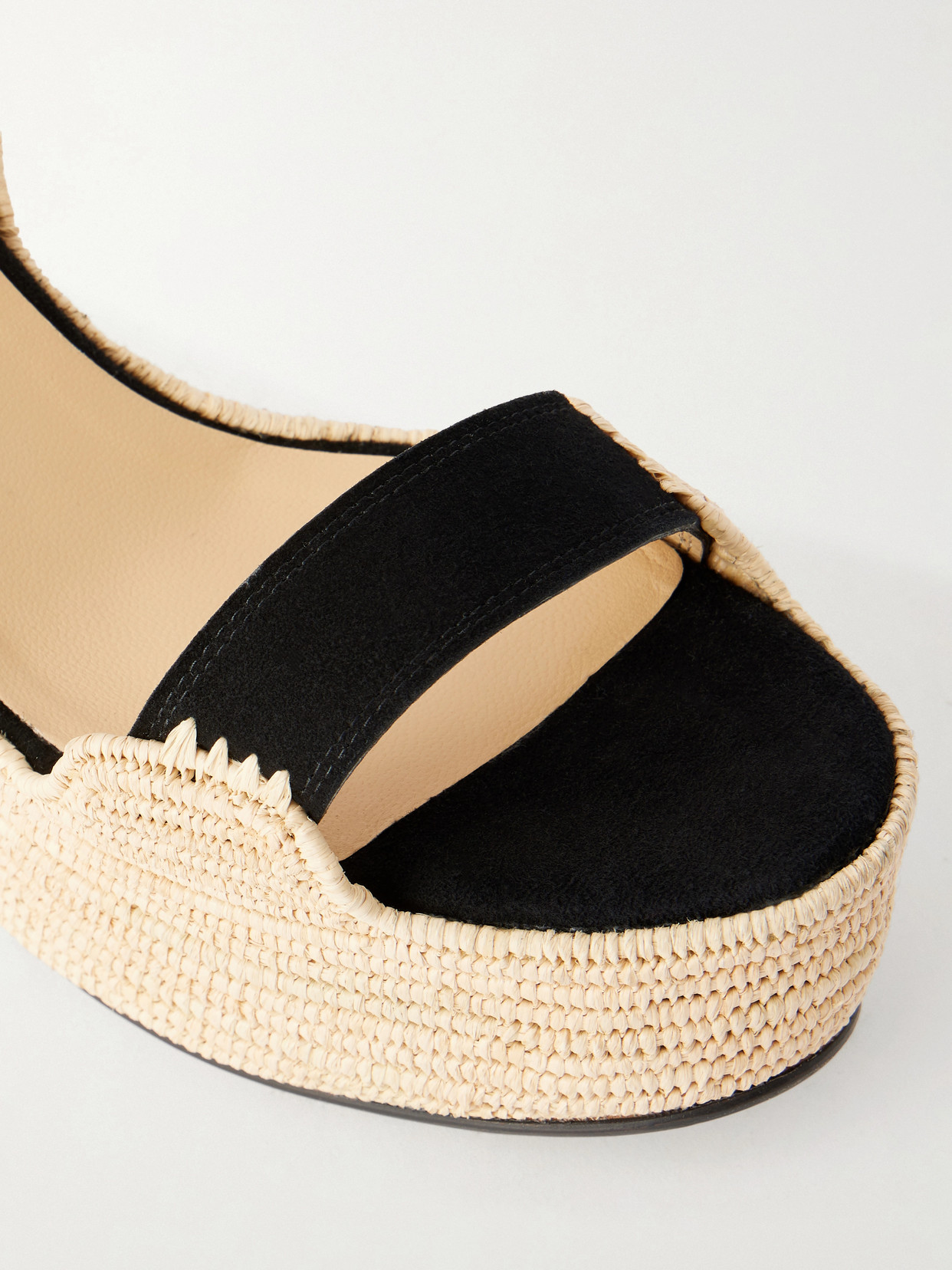 Sardis 100 Raffia-Trimmed Sandals
