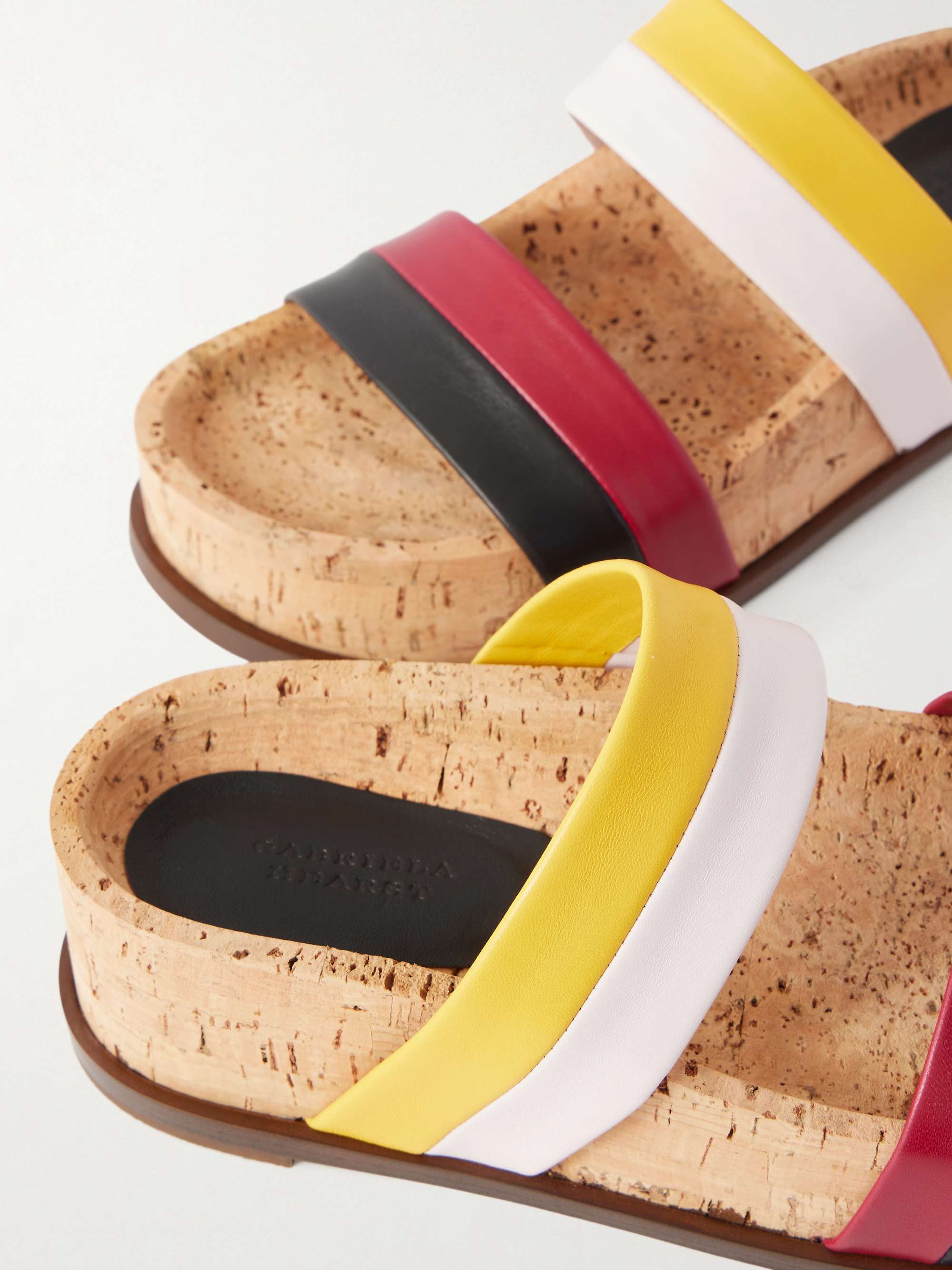 GABRIELA HEARST Striker leather platform sandals | NET-A-PORTER