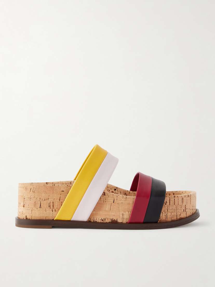 Gabriela Hearst Striker Leather Platform Sandals