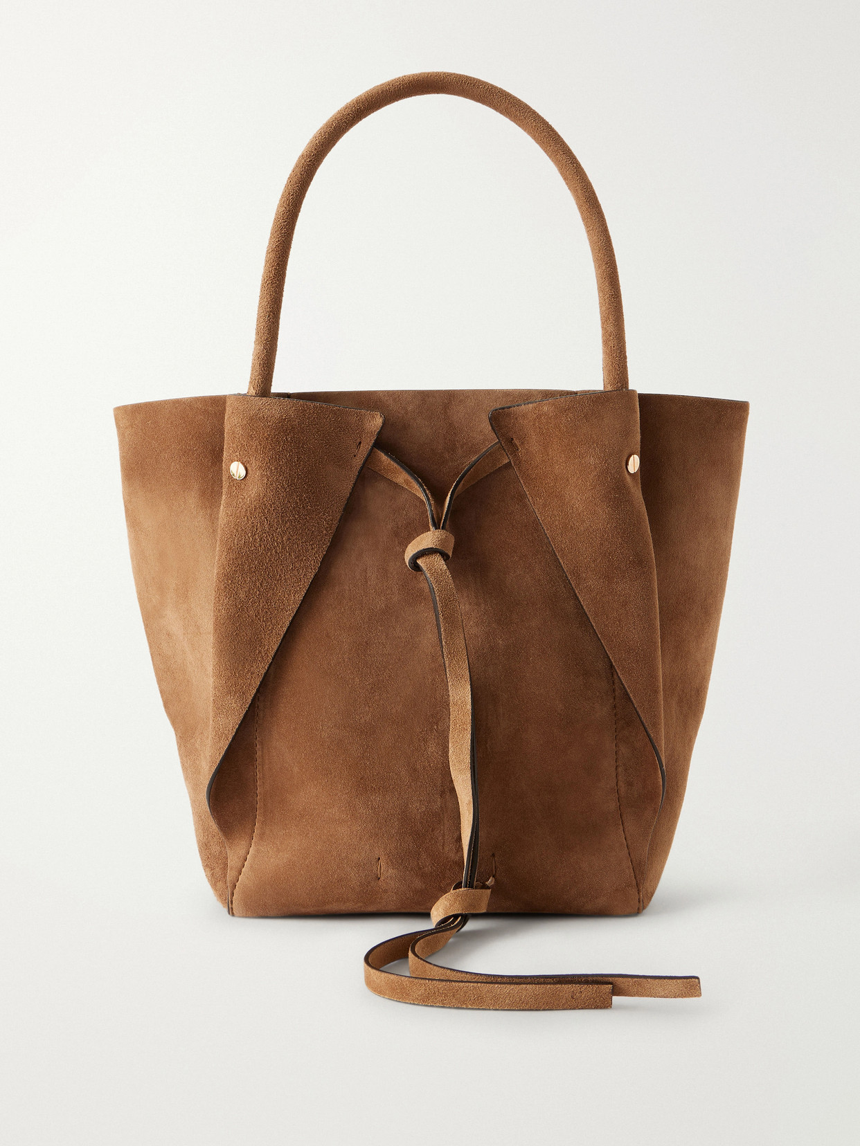 Gabriela Hearst Marija Small Suede Tote In Brown