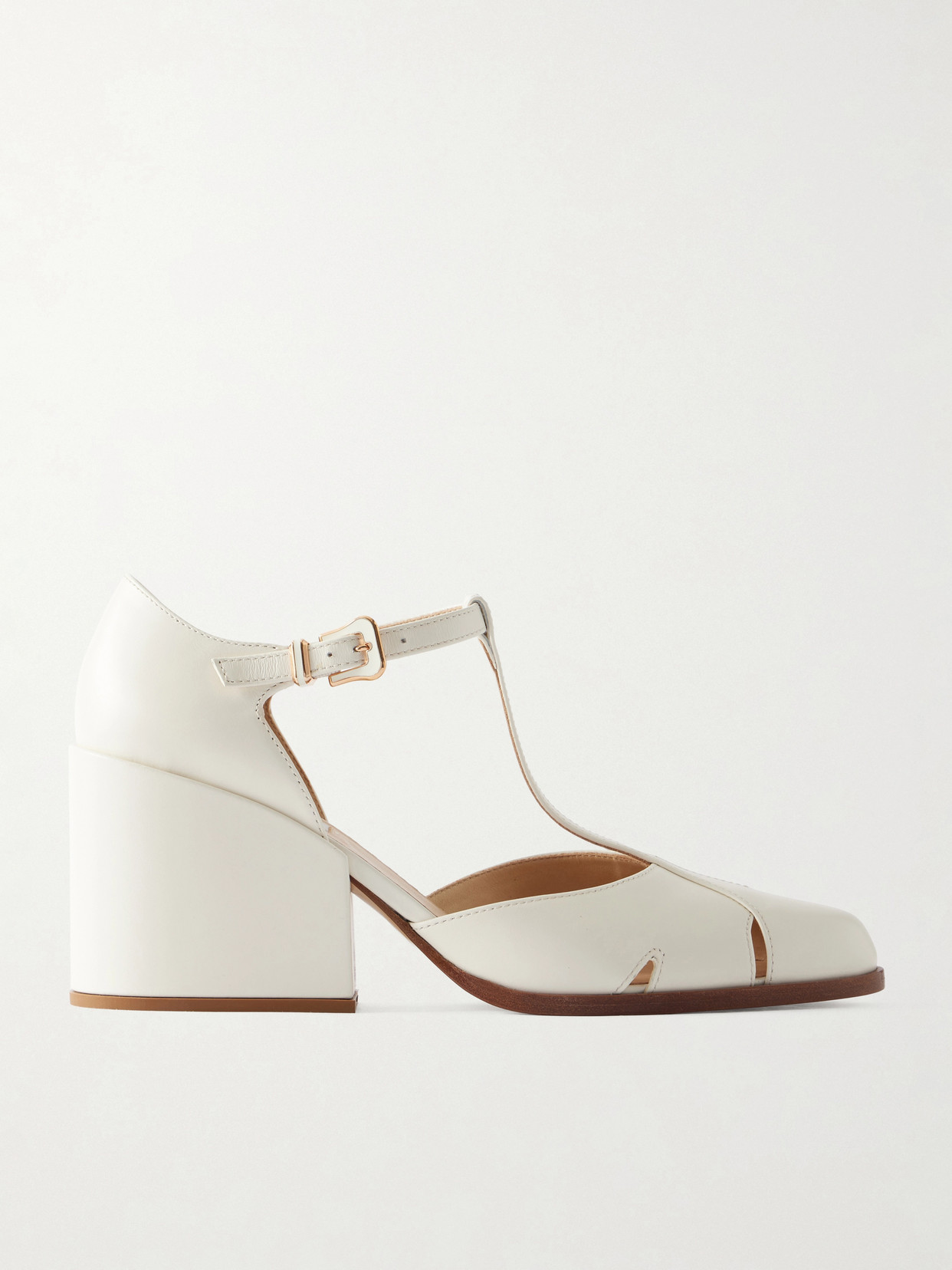 Gabriela Hearst Hawes Leather Pumps In White