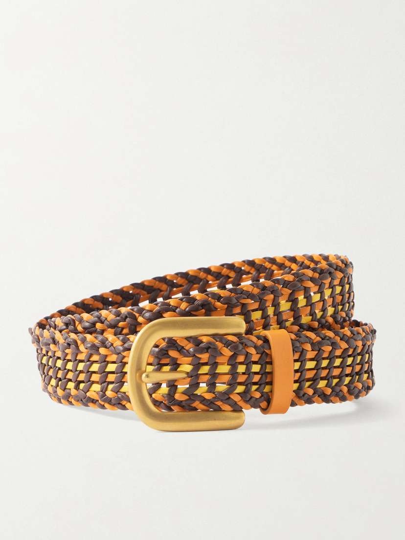 Gabriela Hearst Sam Woven Leather Waist Belt
