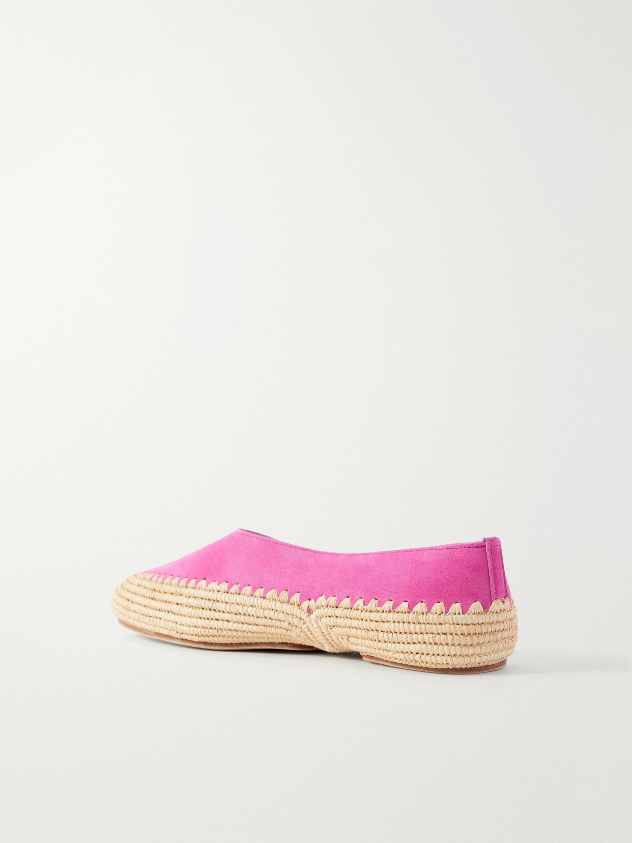 And Raffia Ballet Flats