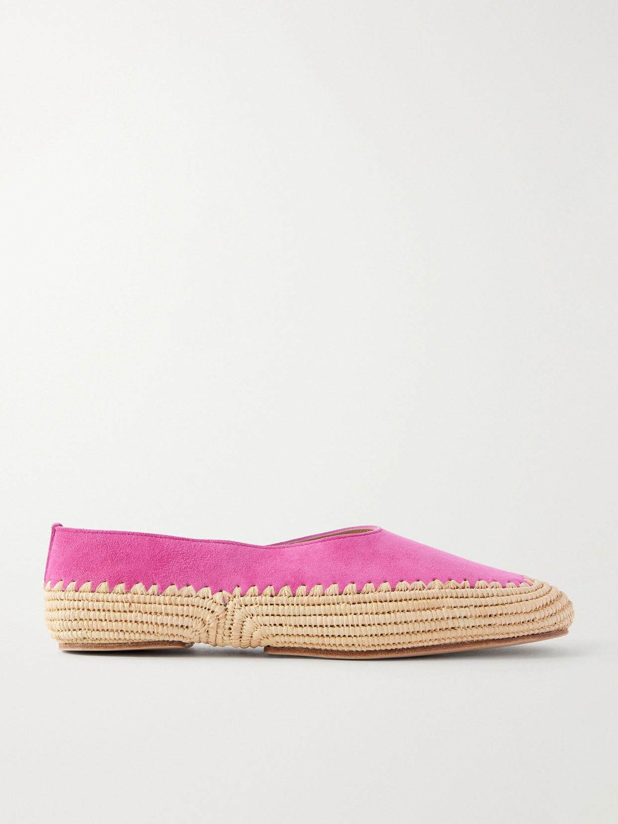 And Raffia Ballet Flats