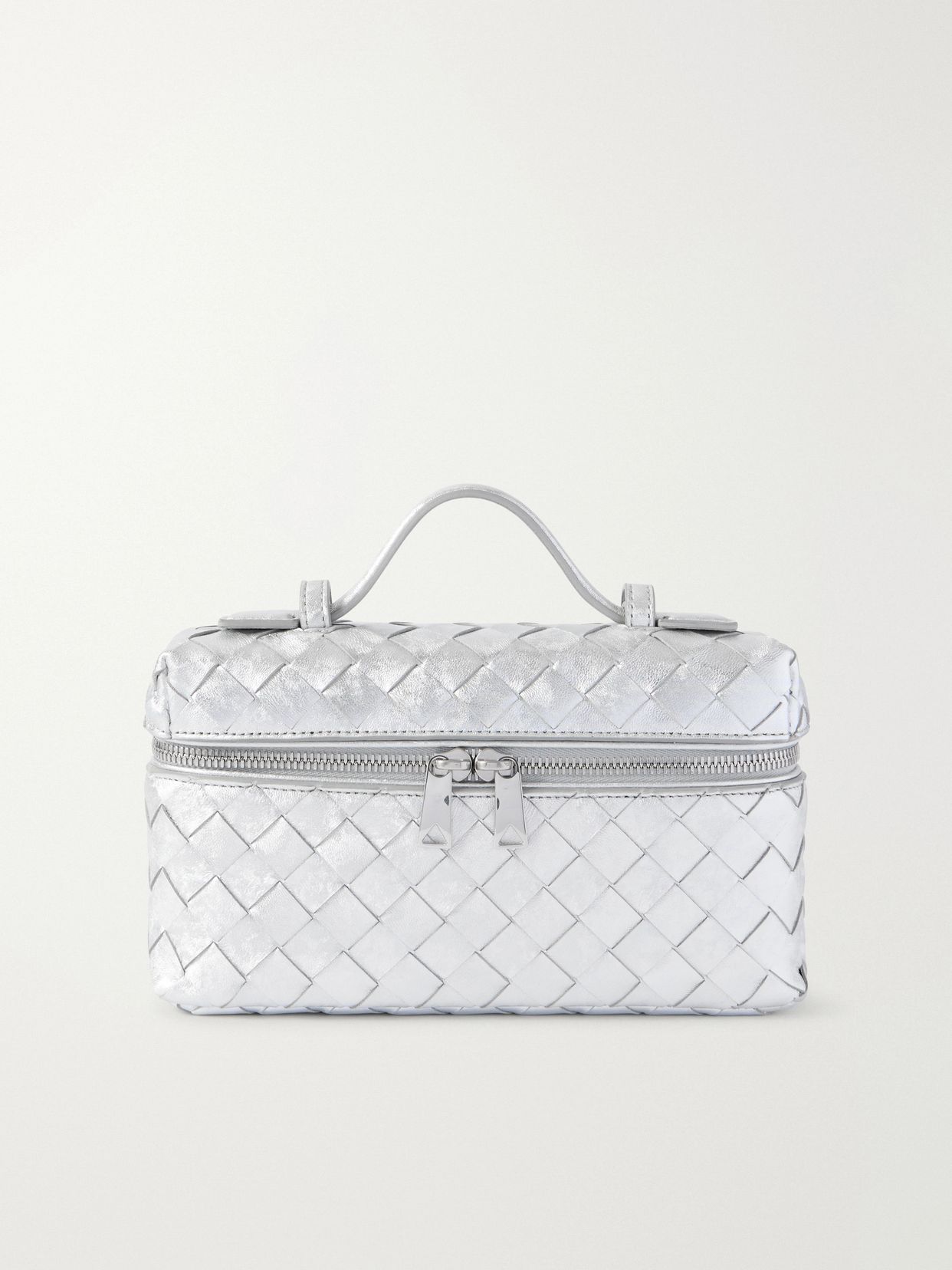 Bang Bang Intrecciato distressed metallic leather tote