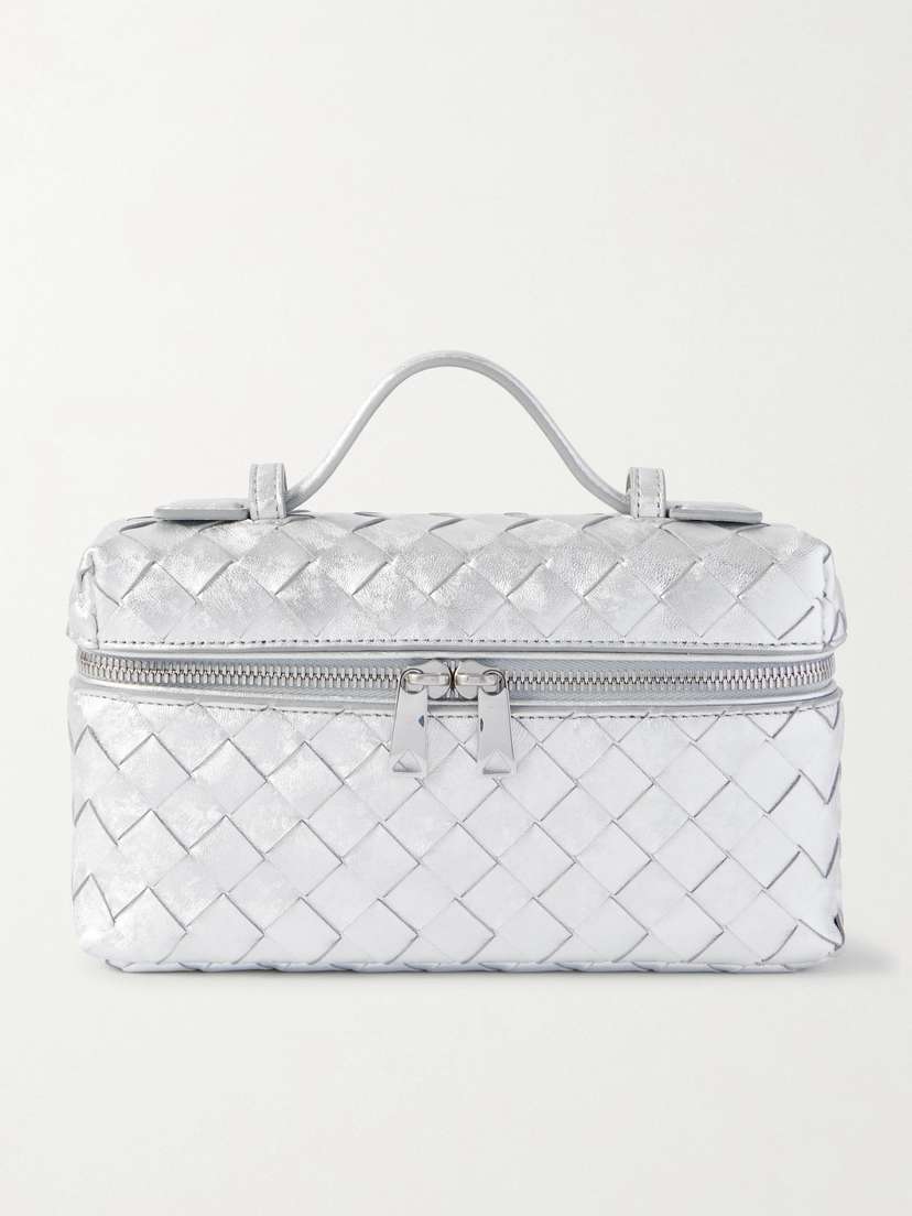 Bottega Veneta Bang Bang Intrecciato Distressed Metallic Leather Tote