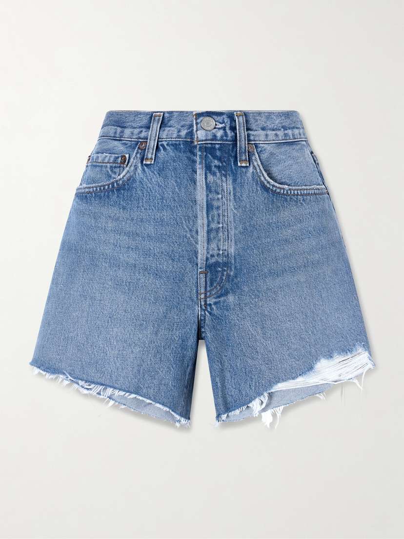 AGOLDE Parker Distressed Denim Shorts