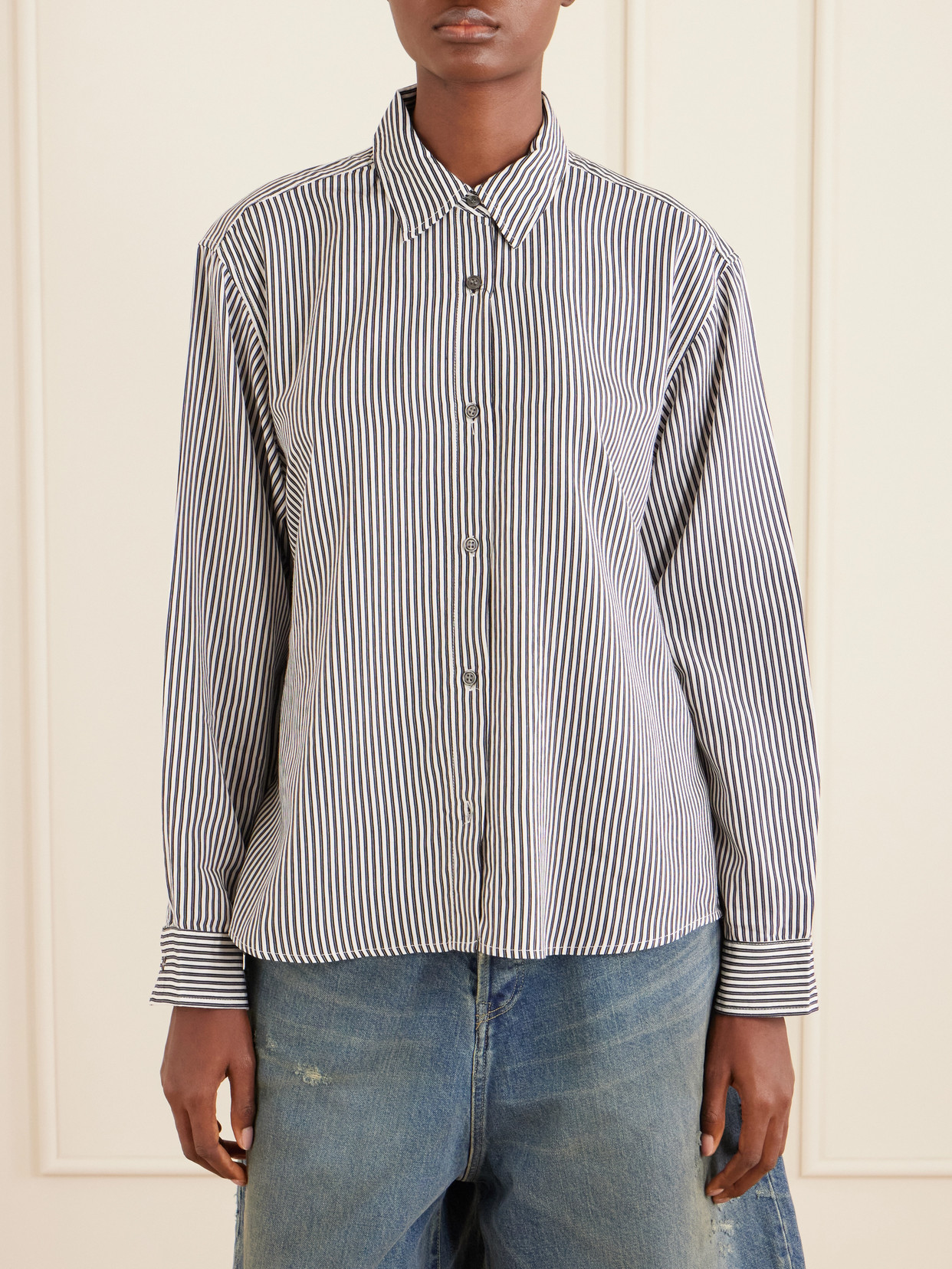 Theo Striped Poplin Shirt