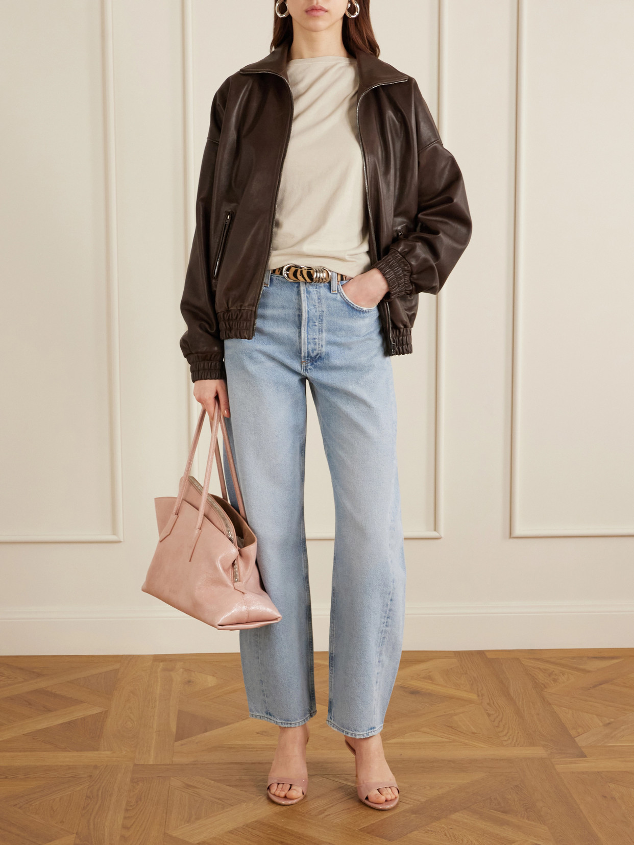 Luna Pieced High-Rise Wide Leg Jeans