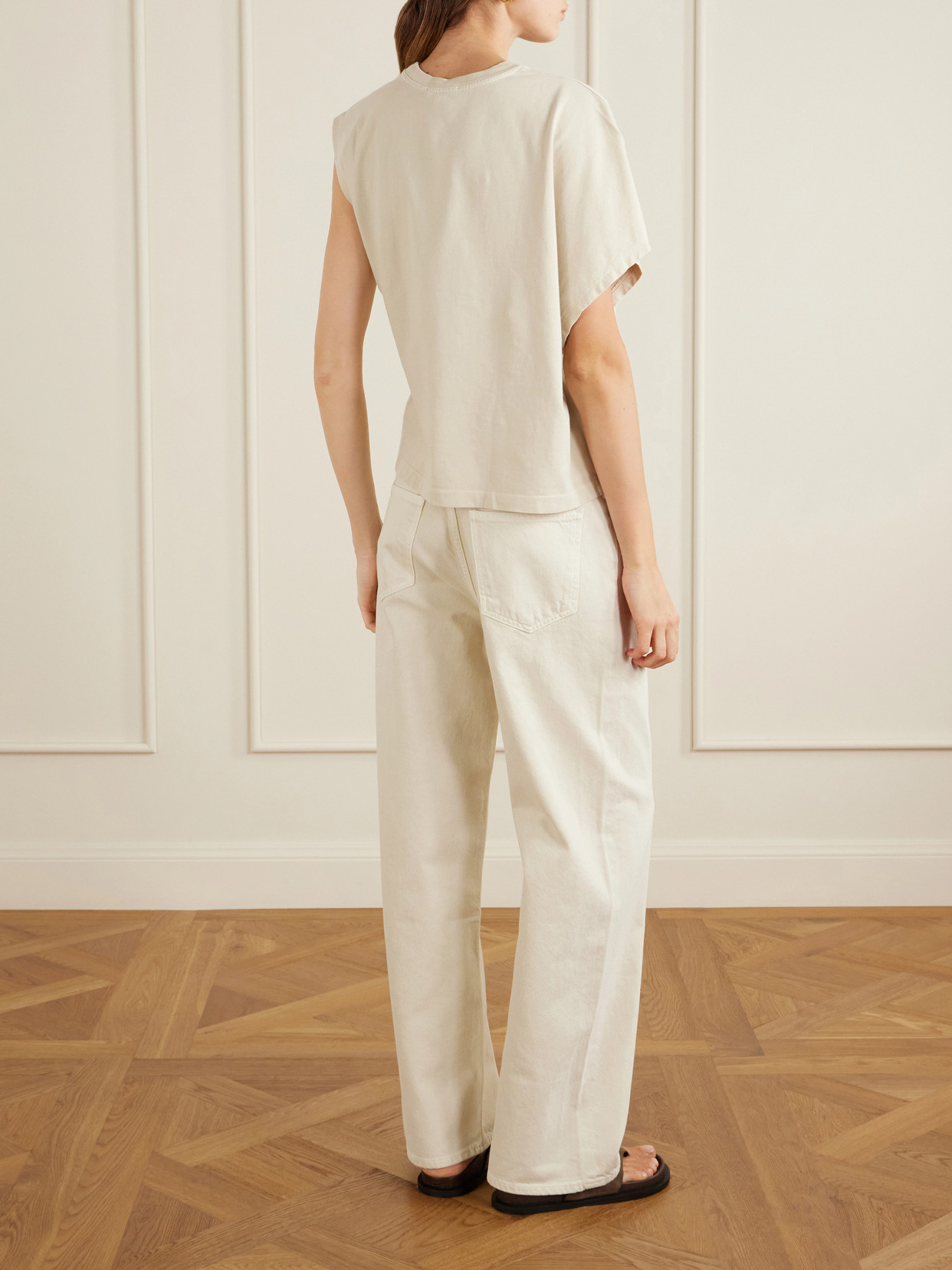 Corrine Asymmetrical Cotton-Jersey T-Shirt