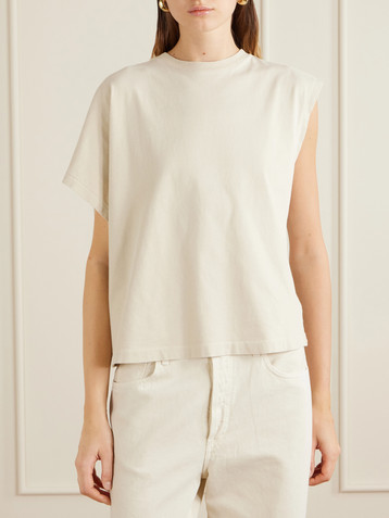 Agolde Corrine asymmetrical cotton-jersey T-shirt
