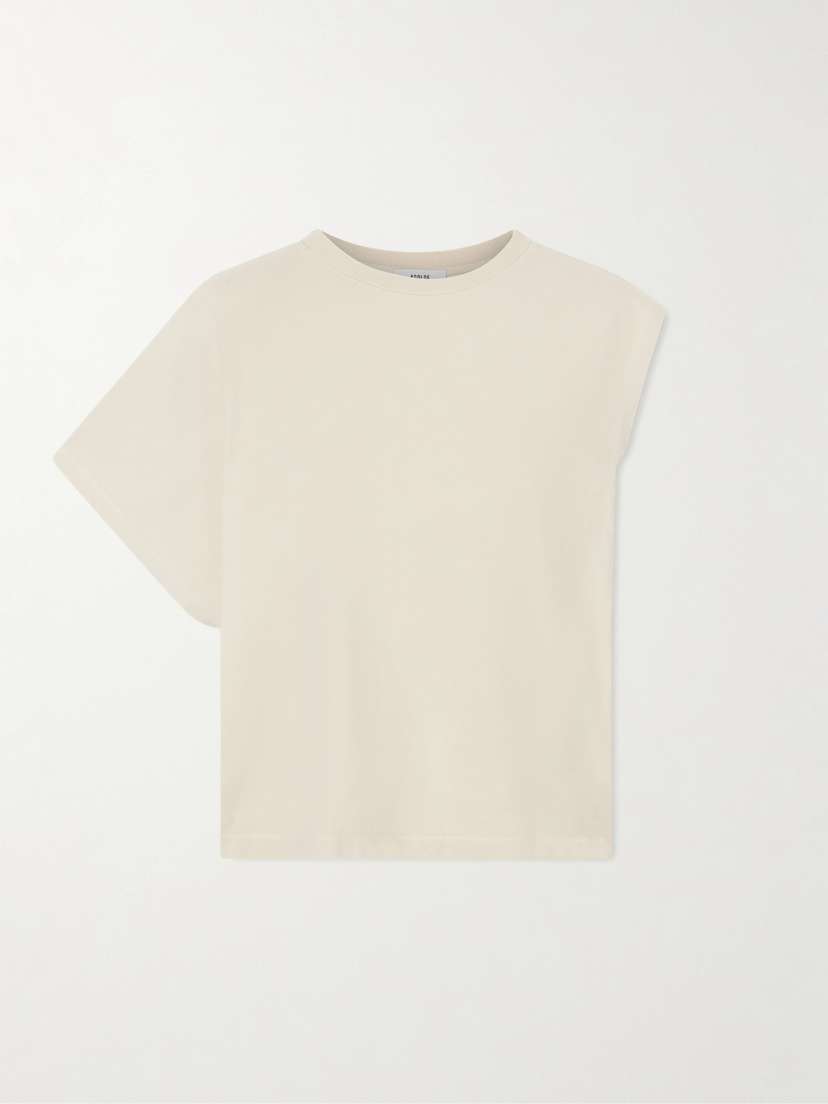 AGOLDE Corrine Asymmetrical Cotton-jersey T-shirt