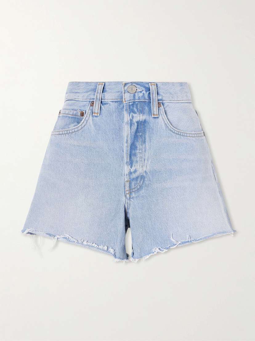 AGOLDE Parker Frayed Denim Shorts