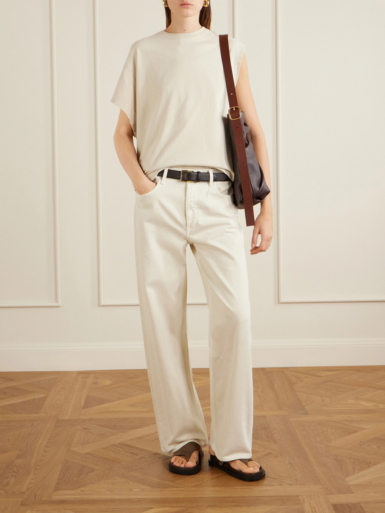 Agolde Womens Fortune Cookie (natural) 90's Straight-leg Mid-rise Cropped Denim Jeans In White