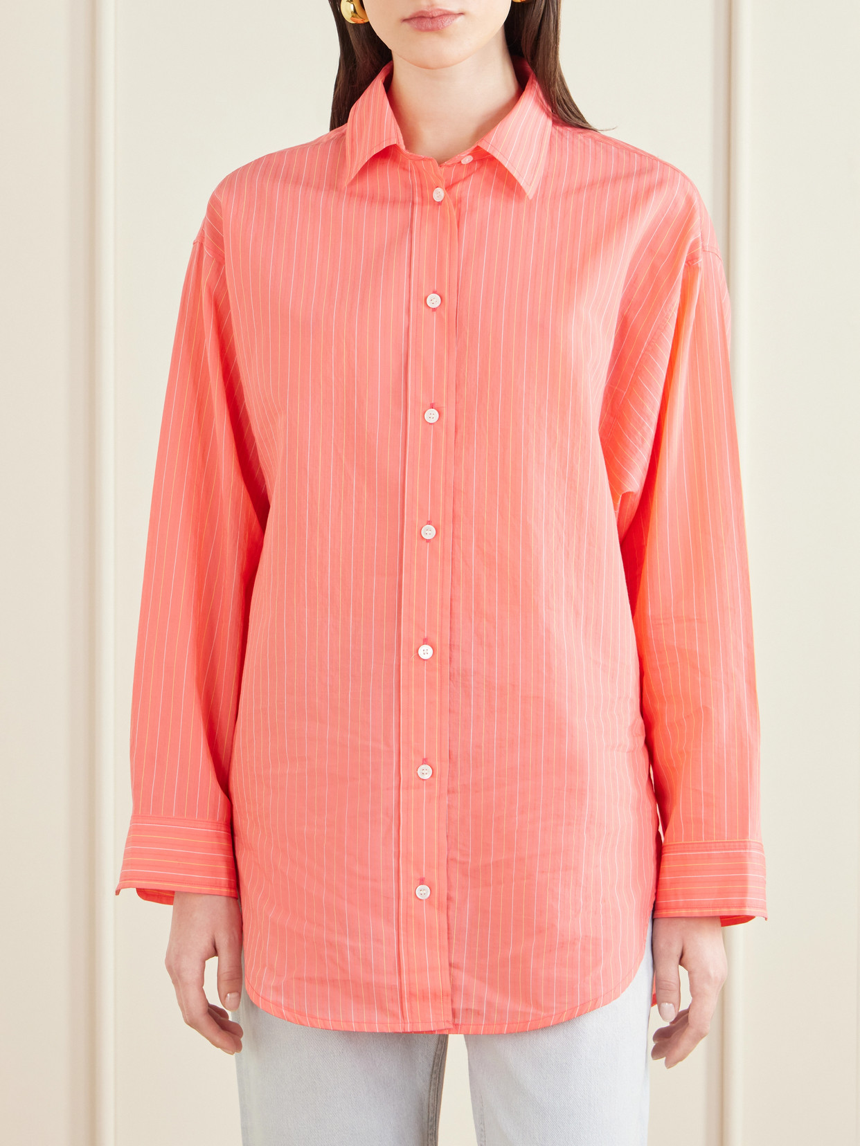 Sona Striped Cotton-Blend Shirt