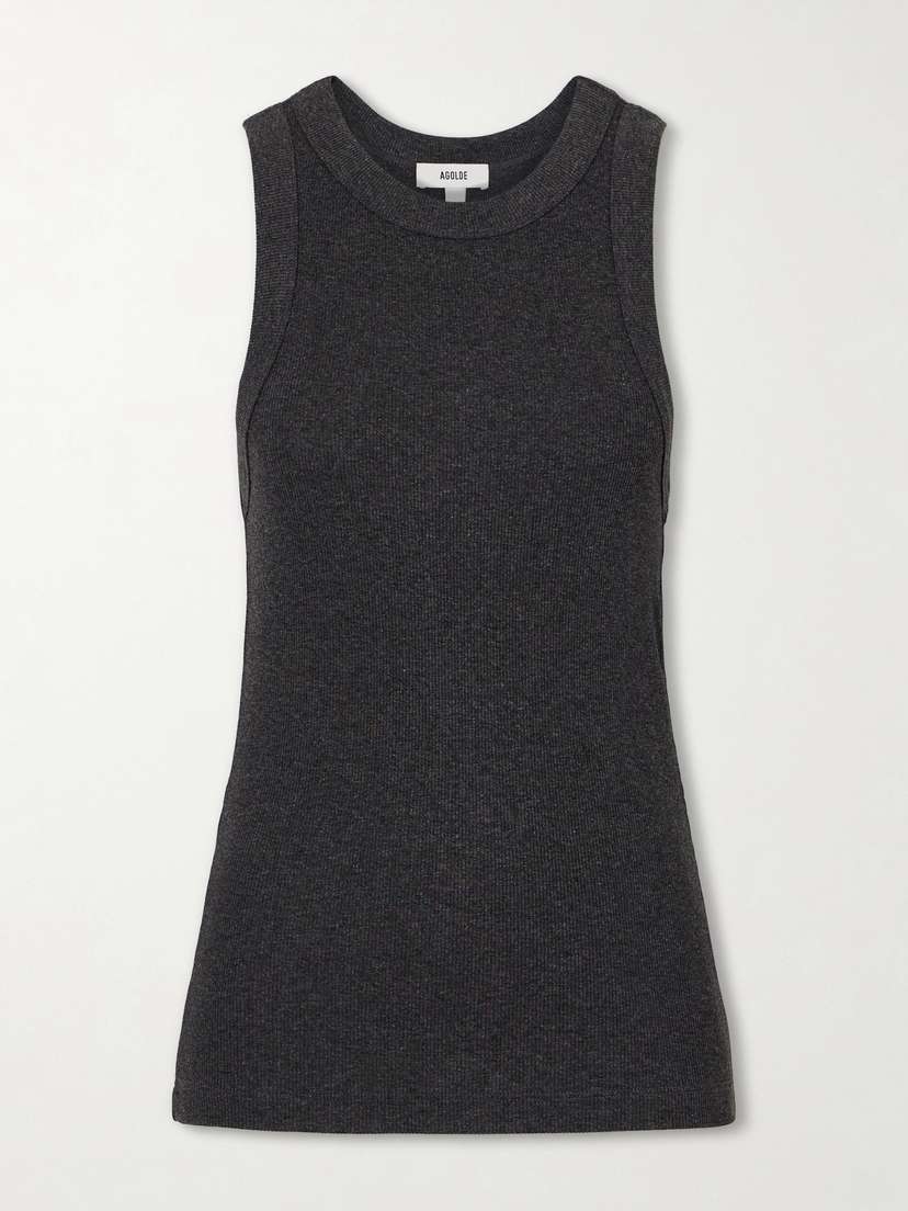 AGOLDE Leigh Ribbed Jersey Tank Top