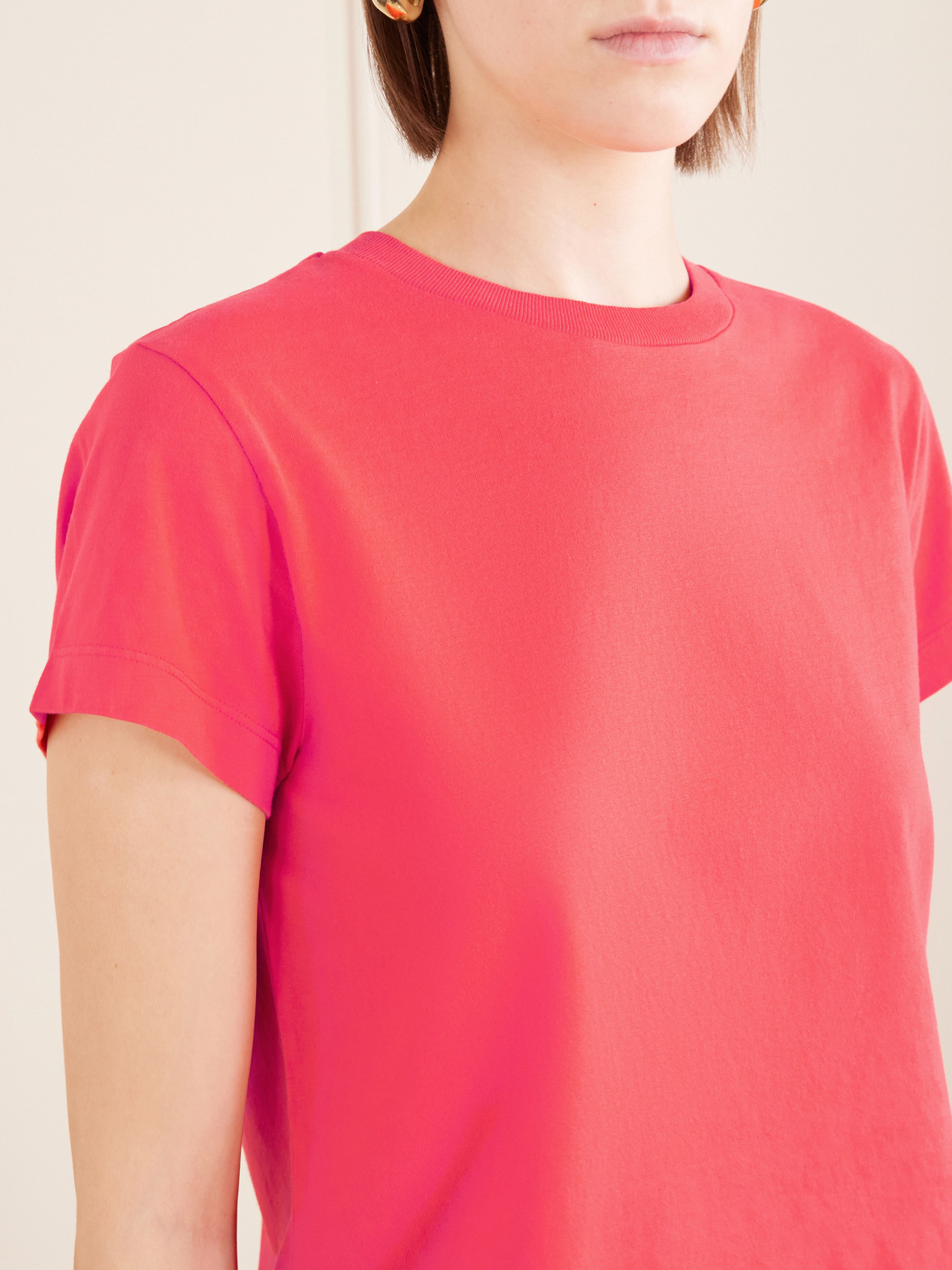 Adine Cropped Organic Cotton-Jersey T-Shirt