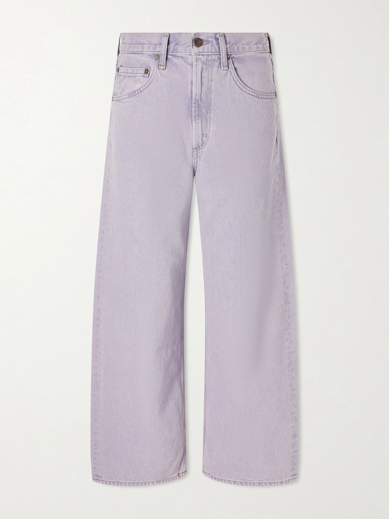low curve crop high rise wide leg jeans