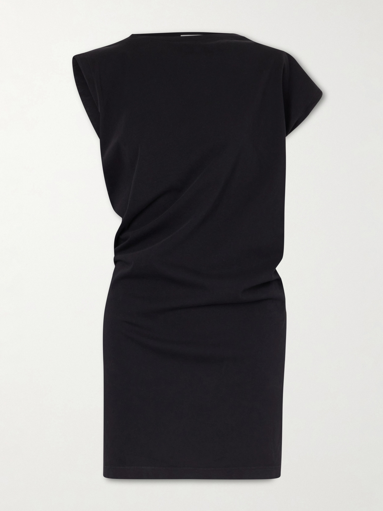 Agolde Beth Cotton-jersey Mini Dress In Black