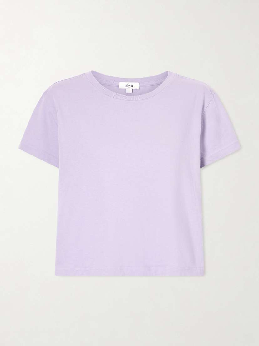 AGOLDE Adine Cropped Organic Cotton-jersey T-shirt