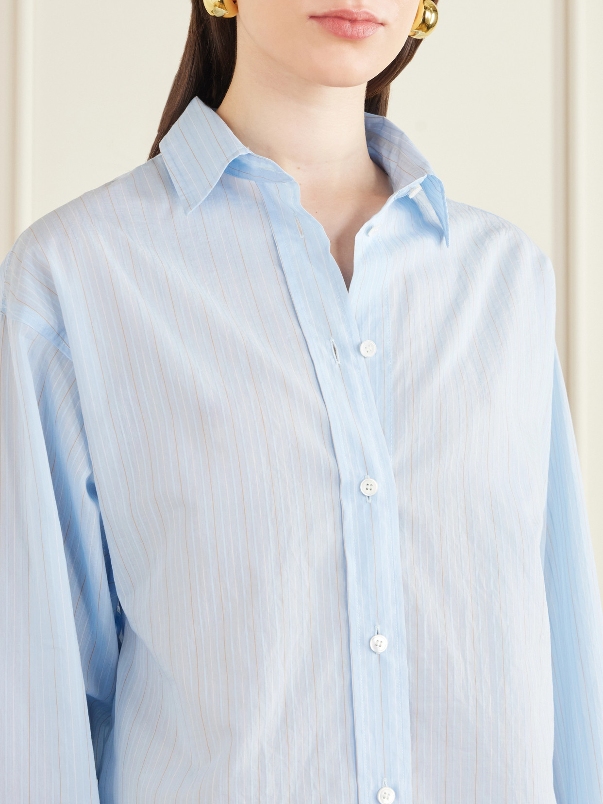 Sona Striped Cotton-Blend Shirt