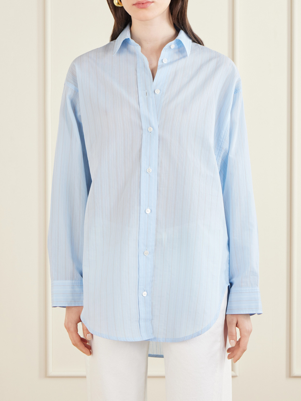 Sona Striped Cotton-Blend Shirt