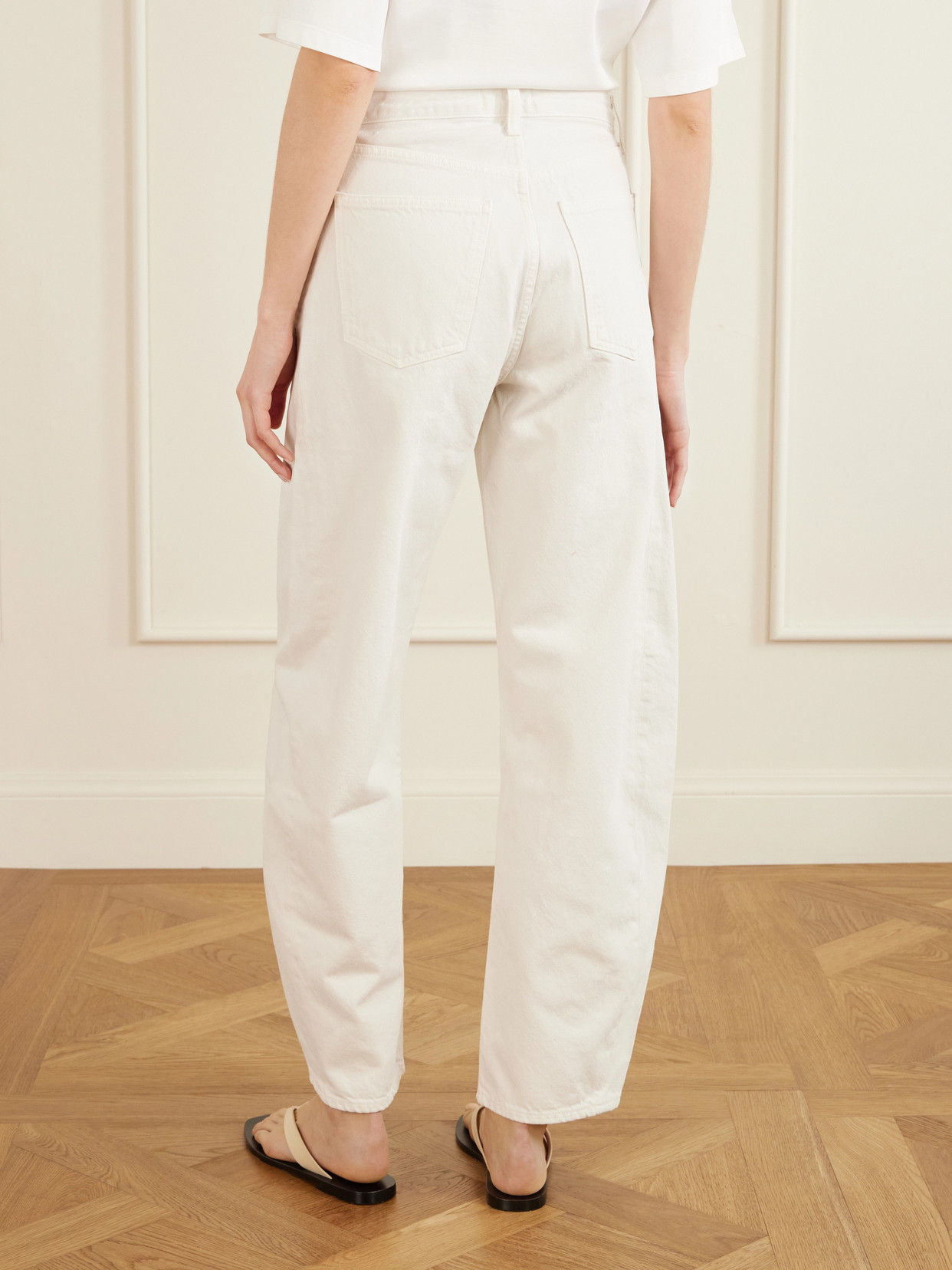 Luna Pieced High-Waist Tapered Jeans