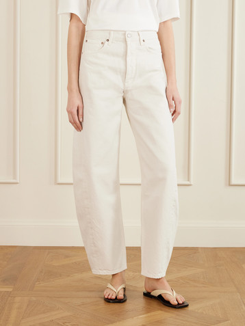 Agolde Luna Pieced high-waist tapered jeans