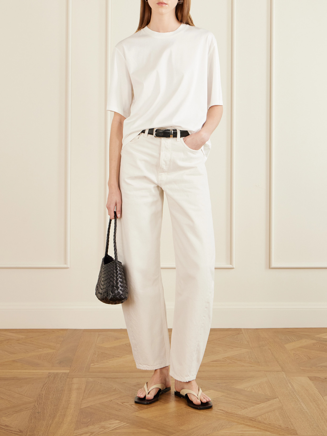 Luna Pieced High-Waist Tapered Jeans