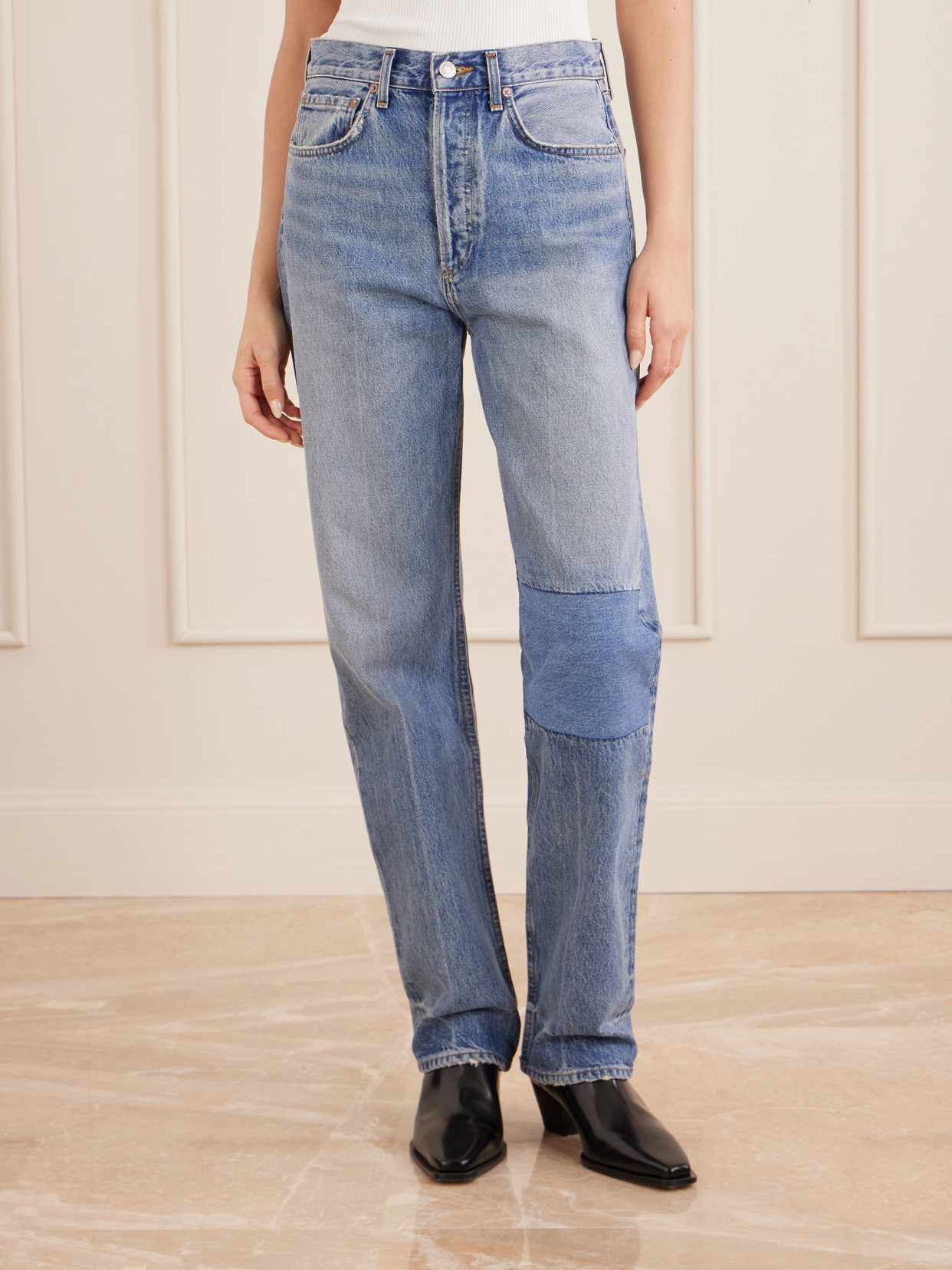 90S Mid-Rise Straight-Leg Jeans
